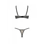 Еротичний комплект Passion MARINA SET WITH OPEN BRA, L/XL, beige, відкриті чашки