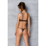 Эротический комплект Passion MARINA SET WITH OPEN BRA, XXL/XXXL, black, открытые чашки