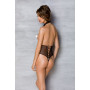 Эротическое боди Passion TRISHA BODY, L/XL, beige, с открытыми чашками