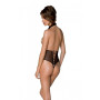 Еротичне боді Passion TRISHA BODY, S/M, beige, з відкритими чашками