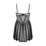 Еротичний комплект Obsessive Chemeris babydoll & thong XS/S, пеньюар та стрінги
