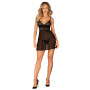 Еротичний комплект Obsessive Chemeris babydoll & thong XS/S, пеньюар та стрінги