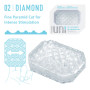 Унісекс-стимулятор Tenga UNI Diamond, білий, із зубчастим рельєфом, лубрикант у комплекті
