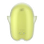 Вакуумный клиторальный стимулятор с вибрацией Satisfyer Glowing Ghost Yellow, светится в темноте