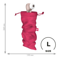 Мішечок для секс-іграшок Satisfyer Treasure Bag L, рожевий, на шнурку