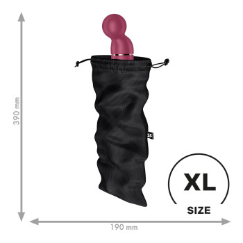 Мішечок для секс-іграшок Satisfyer Treasure Bag XL, чорний, на шнурку