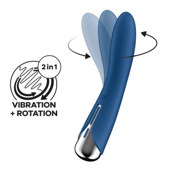 Вибратор точки G с вращением Satisfyer Spinning Vibe 1 Blue, 2 мотора