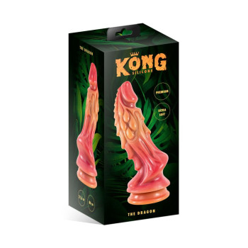 Фэнтезийный фаллоимитатор Kong Silicone The Dragon, длина 21,5 см, диаметр 6,2 см, для фистинга