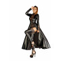 Платье-плащ с мокрым эффектом Noir Handmade F128C Powerwetlook gown coat, XL