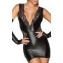 Платье с мокрым эффектом Noir Handmade F212 Powerwetlook and lace minidress, XXL