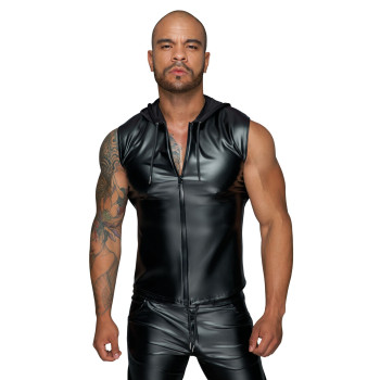 Мужская безрукавка с капюшоном Noir Handmade H062 Hooded Shirt, XXL, мокрый эффект