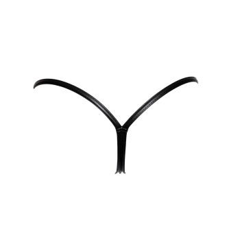Трусики с мокрым эффектом Noir Handmade P008 Powerwetlook panty with gold clasp, XL, на застежках