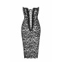 Сукня Noir Handmade F301 Catalyst, M, black, міді, мереживо, відкриті плечі, шнурівка на спині