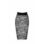 Юбка Noir Handmade F302 Ambivalence, L, black, кружево, длина за колени, шнуровка сзади
