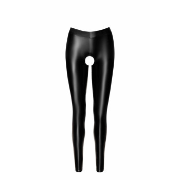 Лeггинсы Noir Handmade F304 Taboo, XXL, black, под латекс, открытые ягодицы и промежность