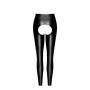 Лeггинсы Noir Handmade F304 Taboo, XXL, black, под латекс, открытые ягодицы и промежность