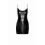 Сукня Noir Handmade F307 Mirage, XL, black, міні, під латекс, відкрита спина, декор зі стразів