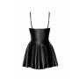Сукня Noir Handmade F308 Dreamer, XL, міні, під латекс, відкриті плечі, спідниця кльош, блискавка спереду