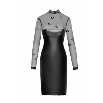 Сукня Noir Handmade F310 Sublime, XXL, black, міді, мокрий ефект, верх — сітка, довгий рукав