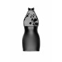 Сукня Noir Handmade F311 Eros, 3XL, black, міні, спідниця під латекс, — сітка, відкрита спина
