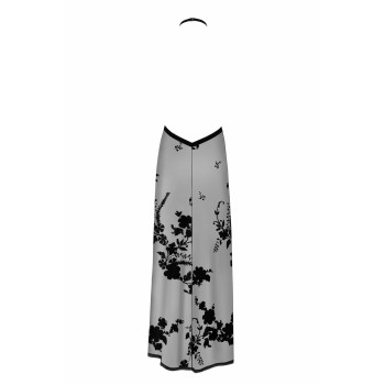 Сукня Noir Handmade F312 Divinity, XL, black, прозора, до підлоги, відкрита спина, розріз збоку