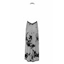 Сукня Noir Handmade F312 Divinity, XL, black, прозора, до підлоги, відкрита спина, розріз збоку