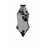 Боді Noir Handmade F314 Ego, XL, black, сітка, халтер, високі вирізи, блискавка по всій довжині