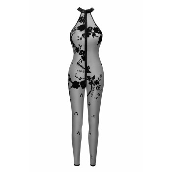 Бодистокинг Noir Handmade F315 Ego, XXL, black, прозрачный, верх халтер, молния на все тело
