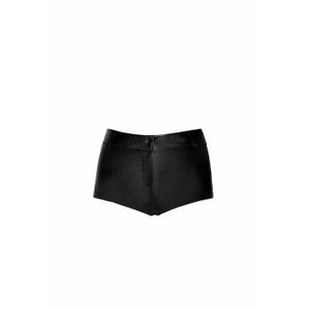 Шортики Noir Handmade F318 Wild, XL, black, под латекс, крокодиловый принт, с доступом