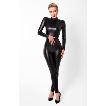 Комбинезон Noir Handmade F319 Caged, M, под латекс, длинный рукав, с доступом, кольцо на поясе