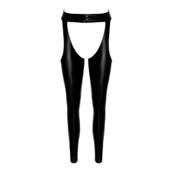 Легінси Noir Handmade F323 Rebel, L, black, під латекс, з відкритими стегнами та сідницями