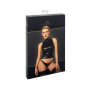 Топ Noir Handmade F324 Glam, XXL, black, халтер, на блискавці, вінілові вставки, комір-стійка