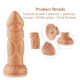 Фаллоимитатор для секс-машин Hismith Slightly Curved Silicone Dildo Monster Series, крепление KlicLok