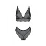 Комплект Passion AMBERLY SET black, S/M, бралет і трусики бразиліана