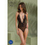 Боді Passion DROSERA BODY black, L/XL, високі вирізи, верх на зав’язках