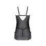 Пеньюар Passion DROSERA CHEMISE black, XXL/XXXL, кружевной лиф со стрепами, трусики в комплекте
