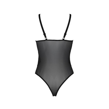 Боди Passion KERRIA BODY black, L/XL, с высокими вырезами и верхом балконет