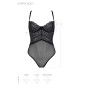Боди Passion KERRIA BODY black, L/XL, с высокими вырезами и верхом балконет