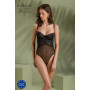 Боди Passion KERRIA BODY black, L/XL, с высокими вырезами и верхом балконет