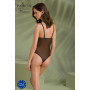 Боди Passion KERRIA BODY black, L/XL, с высокими вырезами и верхом балконет