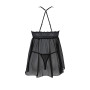 Пеньюар Passion KERRIA CHEMISE black, XXL/XXXL, кружевной верх, трусики в комплекте