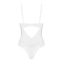 Боді Obsessive Alissium Teddy White, XS/S, ліф з м’якою чашкою, високі вирізи для ніг