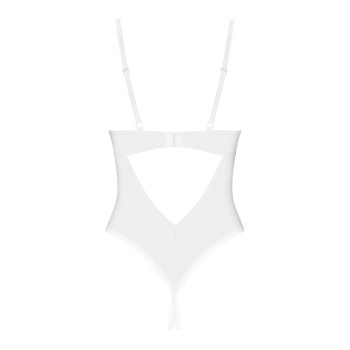 Боді з доступом Obsessive Alissium crotchless teddy, XS/S, ліф з м’якою чашкою, високі трусики