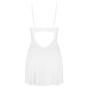 Пеньюар Obsessive Alissium chemise & thong, XL/2XL, кружевной лиф, стринги в комплекте