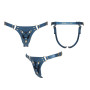 Трусики для страпона Strap-On-Me Harness Generous Blue, One Size, штучна шкіра, регульовані ремені, змінні кріплення для дилдо