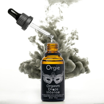 Возбуждающие капли для клитора Orgie Orgasm Drops Intense, 30 мл, тепло-холод, вкус яблока