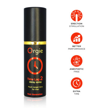 Спрей-пролонгатор Orgie Time Lag 2 Delay Spray, 10 мл, без анестетиков, с экстрактом дамианы
