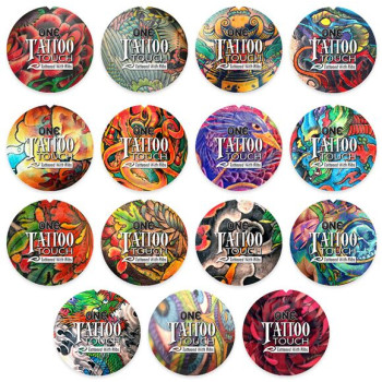 Набор презервативов ONE Tattoo Touch, 100 шт, с рельефом в виде тату, 3 разновидности, упаковка-тубус