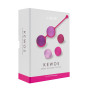 Вагинальные шарики Liebe Kewos — Cerise/Candy Violet, 5 шариков в комплекте, 15, 25, 35, 45 и 55 г