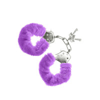 Наручники S Pleasures Furry Cuffs Purple с пушистой отделкой, 2 ключа в комплекте